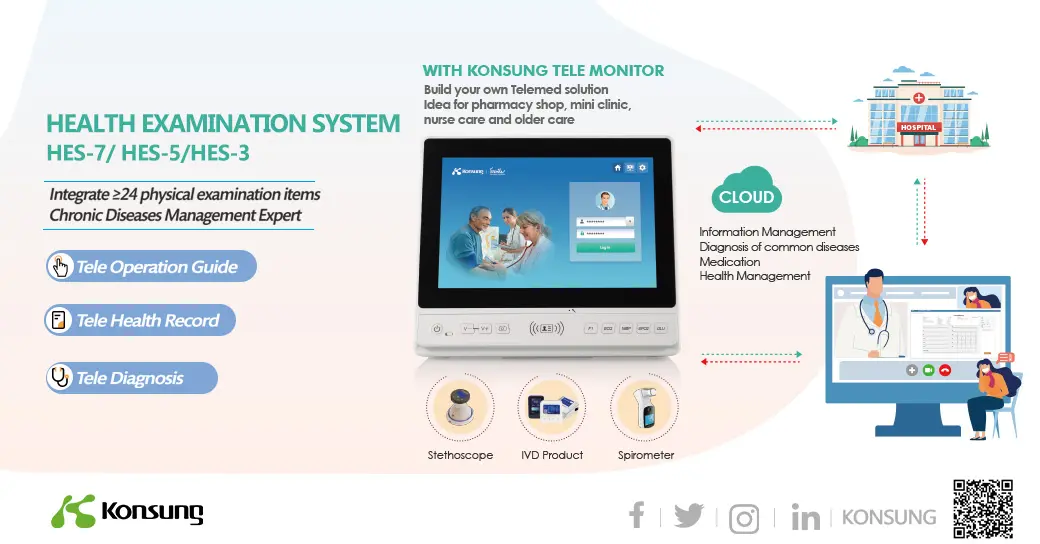 Konsung multi-parameter health examination system